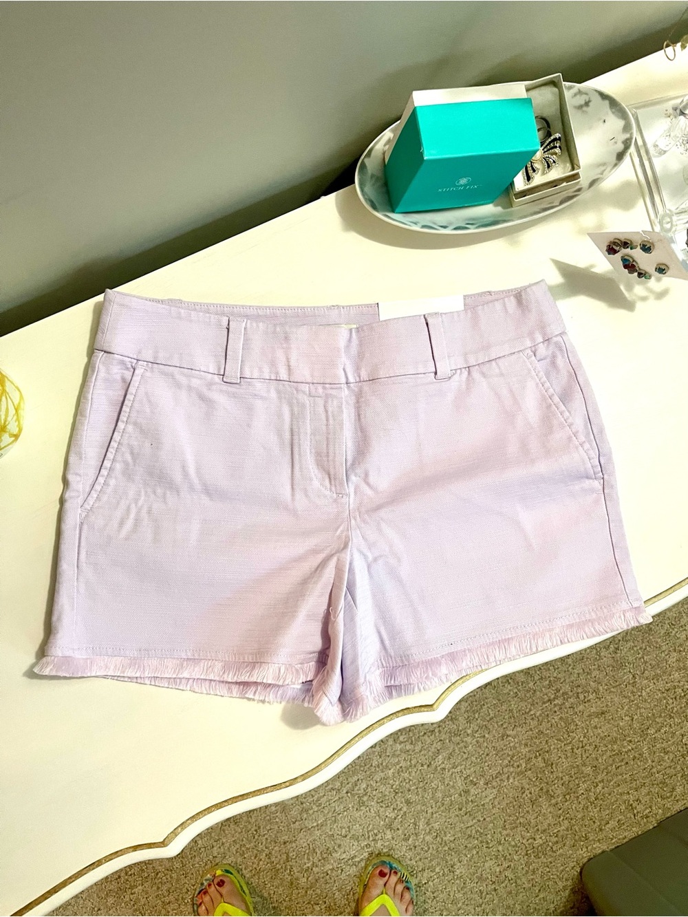 LOFT Pastel Lilac Tailored Bermuda Shorts sz 2 XS